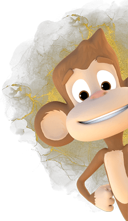 Jungle Monkeyz Adventure Golf - Alex beždžionė kontaktų puslapyje